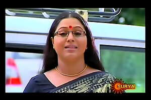 Mallu Serial Assume command of Lakshmi Priya Navel Through Saree
