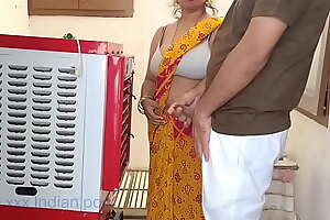 XXX Cooler repair chap fuck Desi bhabhi in balcony