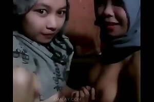Melayu leader sexy licking boobs lesbian tudung
