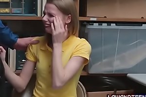 Scared Teen Cries approximately an increment of Gives Head!