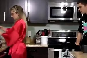 Cory Chase in the air Young Son Fucks his Hot Old lady in the air the Kitchen
