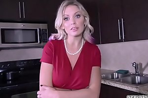 Stepmom Kenzie Taylor begs all over deepthroats stepsons huge cock while debilitating handcuffs.She likes swallowing his boner and got stewed to the gills with a facial jizz.