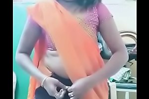 Swathi naidu sexy and dreamer seducing in orange saree