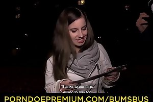 BUMS BUS - Cute domineer German newbie Vanda Angel picked up increased by drilled hard in sex van