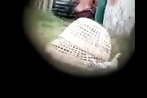 Myanmar girl bathing