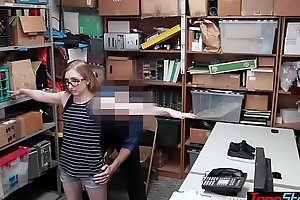 Petite legal age teenager shoplifter fucks her way another completely