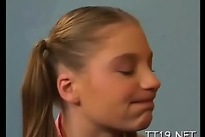 Curvy teen gets splendid facial