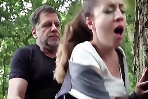 old alms-man fucks legal age teenager in park