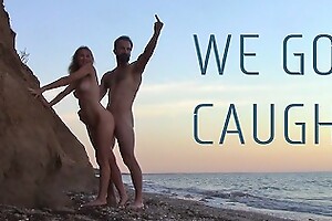 Public Sex on the Beach - WE GOT CAUGHT!